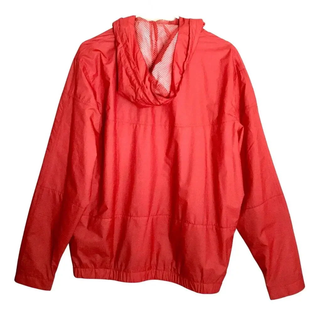 Nike Men's Sportswear Full Zip Windbreak Red Track Rain Hooded Jacket Sz L
